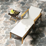 Tangkula Outdoor Chaise Lounge Chair, Rattan Patio Chaise with Armrests & 4-Level Backrest