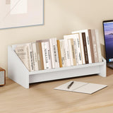 Tangkula Wooden Desktop Bookshelf | Tilting Bookcase Organizer for Magazines
