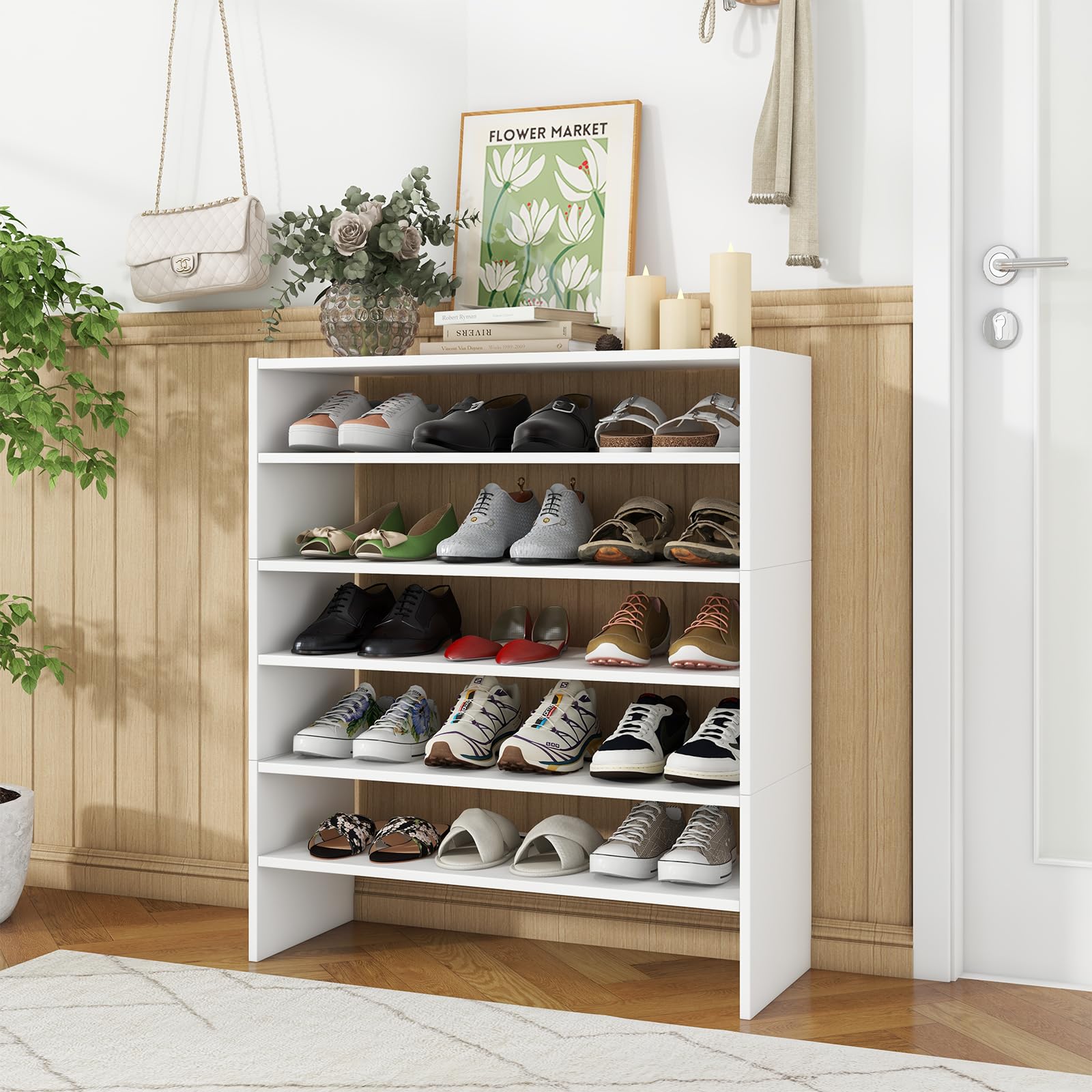 Tangkula 3 in 1 Vertical Shoe Rack tangkula