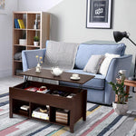 Wood Lift Top Coffee Table, Modern Coffee Table - Tangkula