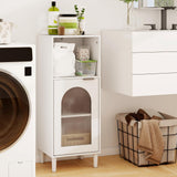 Tangkula Bathroom Floor Cabinet with Adjustable Shelf