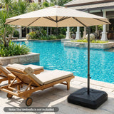 Tangkula 345 LBS Cantilever Umbrella Base with Wheels