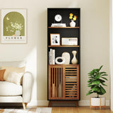 Tangkula 5 Tier Bookcase with Reversible Adjustable Shelf