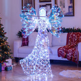 Tangkula 5.2 FT Christmas Lighted Iridescent Angel