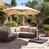 Tangkula 4 Piece 164 Lbs Umbrella Base for Patio