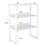 Tangkula Desktop Bookshelf | 3-Tier Countertop Storage Hutch with Open Shelves (1/2)
