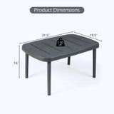 Tangkula Outdoor Coffee Table Weather-Resistant Small End Table