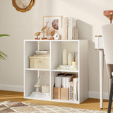 Tangkula 4-Cube Bookcase, 3-Tier Bookshelf with Open Compartments