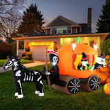 Tangkula 10.2 FT Long Halloween Inflatable Carriage