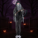 Tangkula 8.5 FT Halloween Decoration Animated Standing Grim Reaper