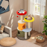 Tangkula 43 Inch Cute Cat Tower with Sisal Scratching Posts