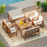 Tangkula Acacia Wood Patio Conversation Set
