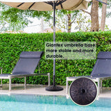 30lbs Patio Market Umbrella Base, Heavy Duty Outdoor Stand, Cast Iron Umbrella Holder for Garden Beach, Classic Round Umbrella Standing Deck Porch