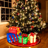 Tangkula 4 Ft Stackable Gift Boxes Set of 4 Stacked Christmas Present Boxes