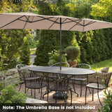 TANGKULA 15 FT Double-Sided Patio Umbrella with Crank Handle