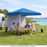 Tangkula 9x9 FT Pop Up Canopy with Center Lock & Sidewall | One Push Setup