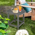 Weather Resistant Adirondack Table, Grey - Tangkula