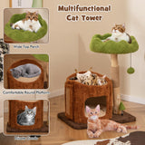 Tangkula Solid Wood Cat Tree