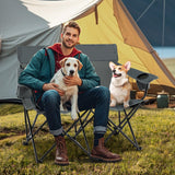 Tangkula 2 Person Camping Chair with Cup Holders