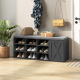 Tangkula Shoe Storage Bench with Padded Cushion