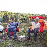 Tangkula Folding Camping Chair, Lightweight Portable Camp Lawn Chair with Adjustable Shade Canopy