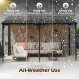 Tangkula 10x13 Ft Lean to Wall-Mounted Gazebo