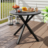 Tangkula Round Patio Dining Table for Outside