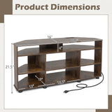 Tangkula 4-Tier Corner TV Stand for TVs up to 55 Inch