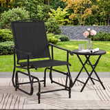 Tangkula Outdoor Glider Chair with Metal Frame & Armrests (1/2)