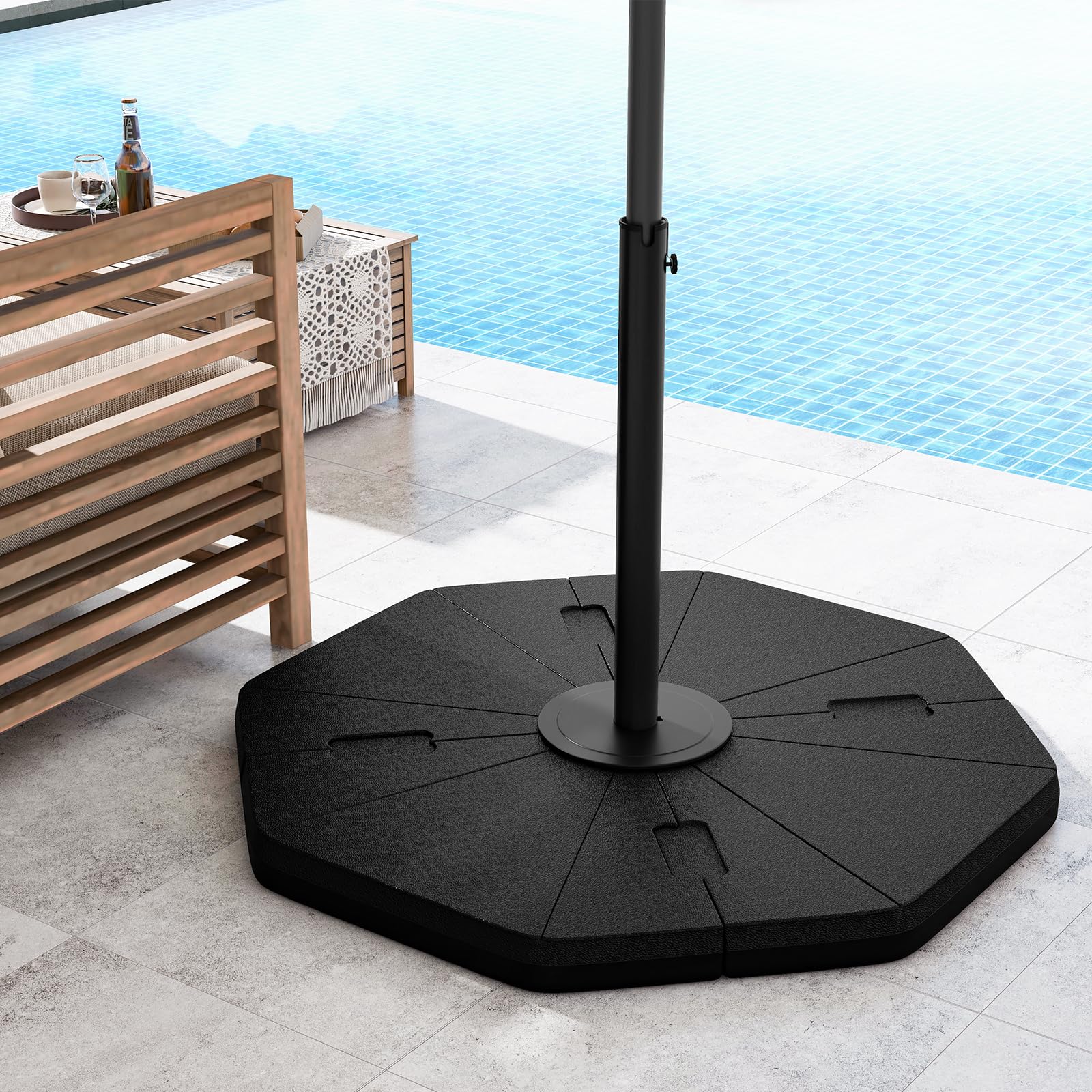 base for offset patio umbrella Tangkula 4-Piece Patio Umbrella Base – tangkula