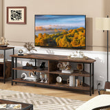 Tangkula Corner TV Stand for TVs up to 65”, TV Console Table w/AC Outlets, USB A Ports, USB C Port