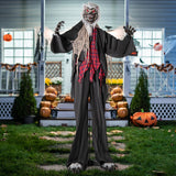 Tangkula 8.2 FT Standing Animatronic Werewolf, Scary Halloween Prop with Howling Sounds