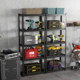 Tangkula 5-Tier Garage Storage Shelves, Heavy Duty Metal Storage Shelving Unit, 27.5" L x 12" W x 66" H