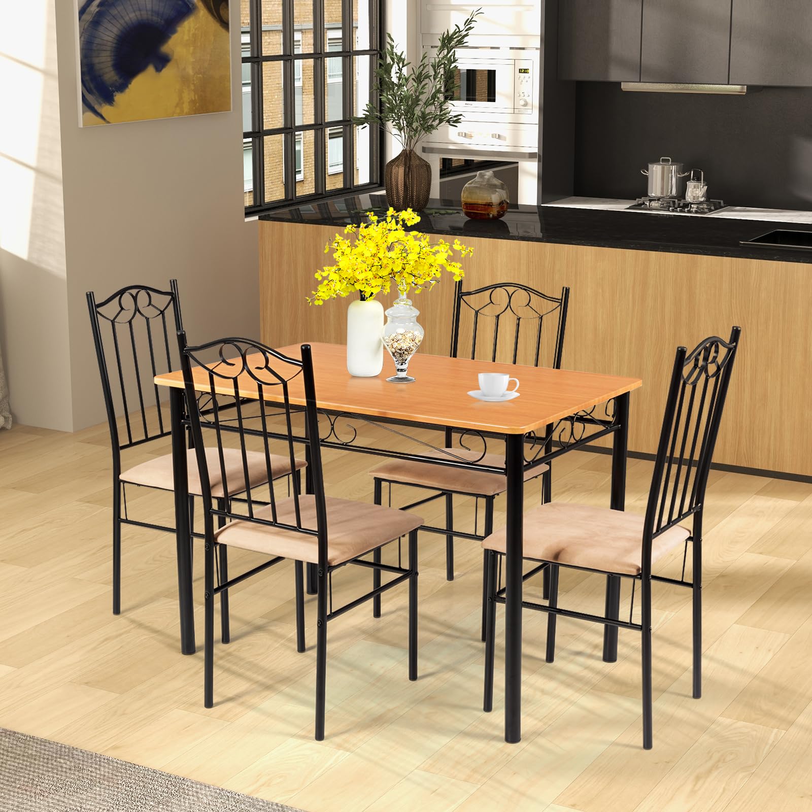  5 Piece Dining Table Set - Tangkula