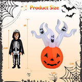 Tangkula 6 FT Halloween Lighted Inflatable 3 Ghosts in Pumpkin