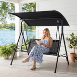 Tangkula 3 Person Porch Swing with Adjustable Canopy