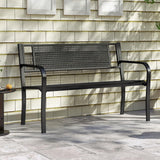 Tangkula Metal Patio Park Bench(50 Inches)