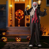 Tangkula 8.2 FT Standing Animatronic Werewolf, Scary Halloween Prop with Howling Sounds