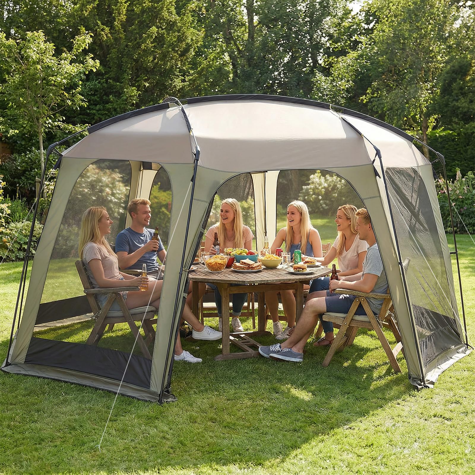 Tangkula 12.5' x 11.7' Screen House Tent