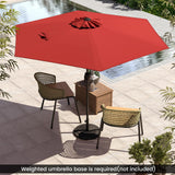 Tangkula Heavy Duty Outdoor Umbrella with Push Button Tilt