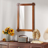 Tangkula Wood Framed Mirror