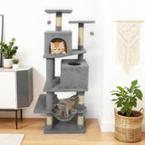 Tangkula Cat Tree for Indoor Cats 57 Inch Large Cat Tower