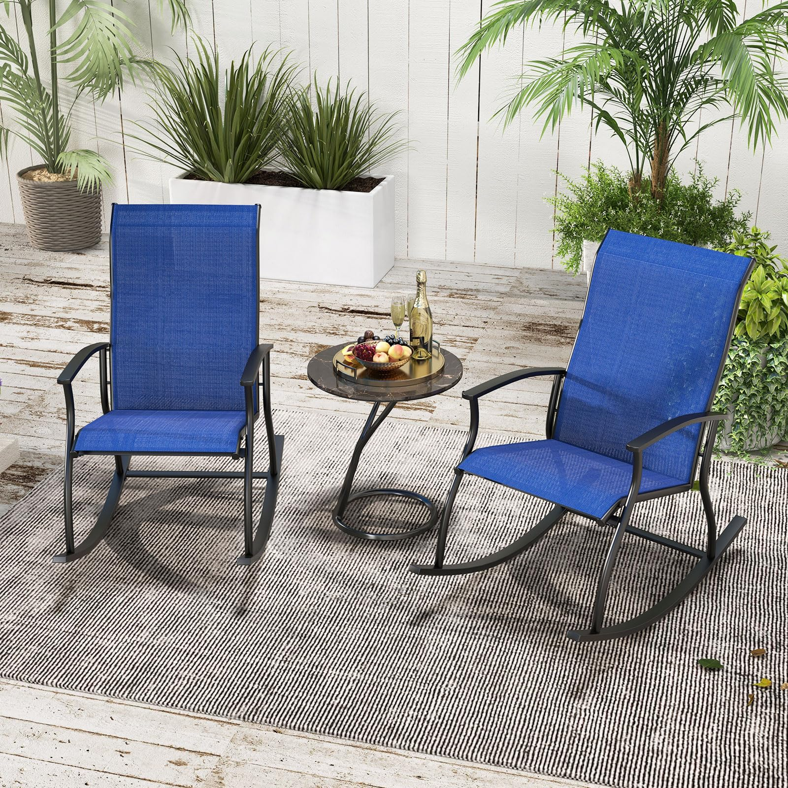 Recliner Chair Mosaic Outdoor Rocking Chair Outsunny Rocking