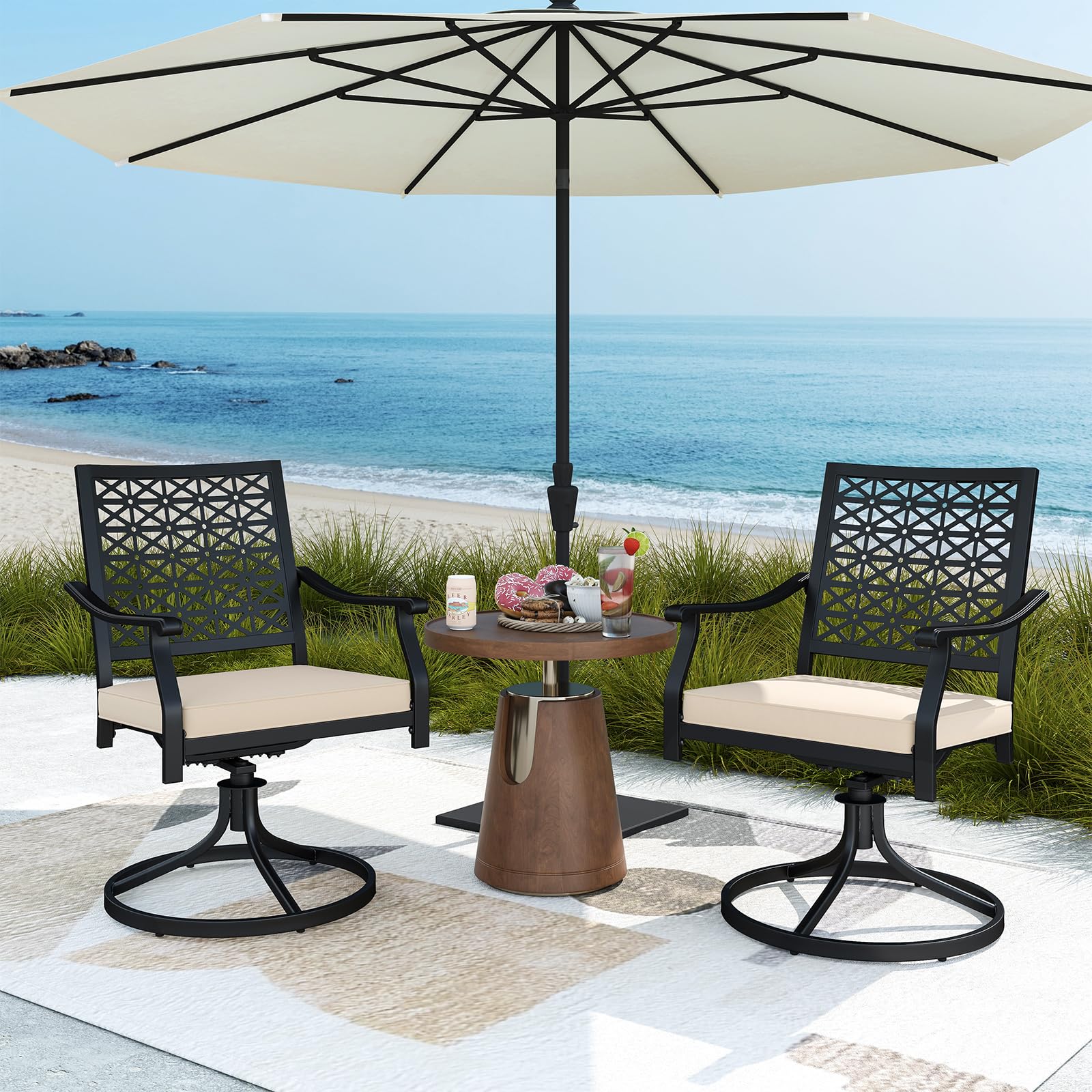 Tangkula Swivel Patio Chair Set of 4