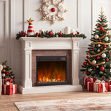 Tangkula 18” Electric Fireplace Insert, Recessed 1500W Fireplace Heater with Remote Control