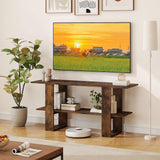 Tangkula 2-Tier TV Stand with Storage for TVs up to 55 Inch Console Table with Open Shelf