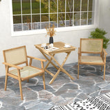 Tangkula Patio Bistro Table Chair Set