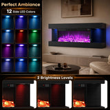 Tangkula 3-Sided 18"/26"/36"/46" WiFi Electric Fireplace with 32"/40"/50"/60" Floating Mantel | 750W/1500W