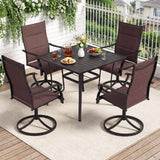 Tangkula 5 Pieces Outdoor Dining Set for 4