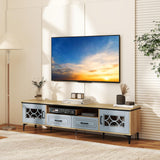 Tangkula Farmhouse TV Stand for TVs up to 80”